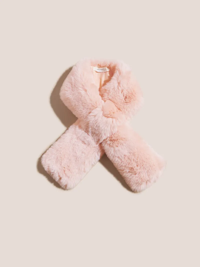 White Stuff Mini Me Schal aus Kunstpelz - Eine Größe, Rosa, – Produktbild 1 von 3