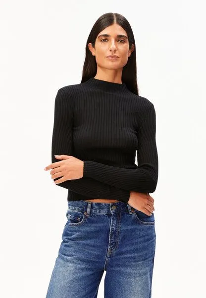 ARMEDANGELS ARMEDANGELS ALAANIA Damen Pullover Slim Fit aus Bio-Baumwolle, Black, – Produktbild 2 von 4