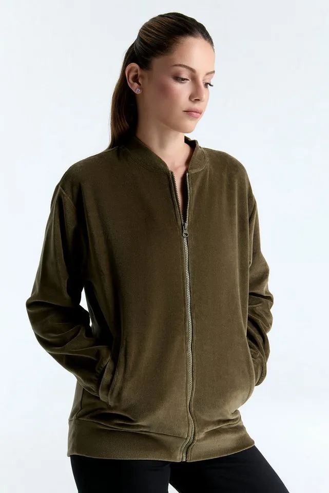 Leela Cotton Leela Cotton Sweatjacke Unisex Jacke, Grün, – Produktbild 1 von 5