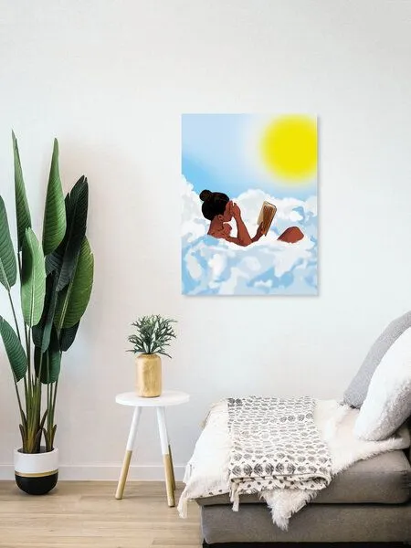 Photocircle Photocircle Poster / Leinwandbild - Reading on Clouds – Produktbild 4 von 4