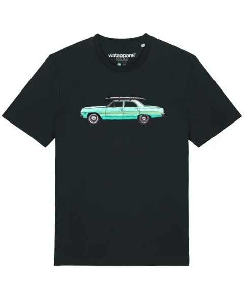 watapparel watapparel T-Shirt Unisex Surf Car, Black, – Produktbild 1 von 3