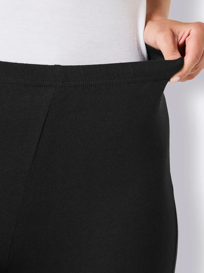 feel good Leggings 3/4-lang schwarz + weiß, Schwarz + weiß, – Produktbild 2 von 2