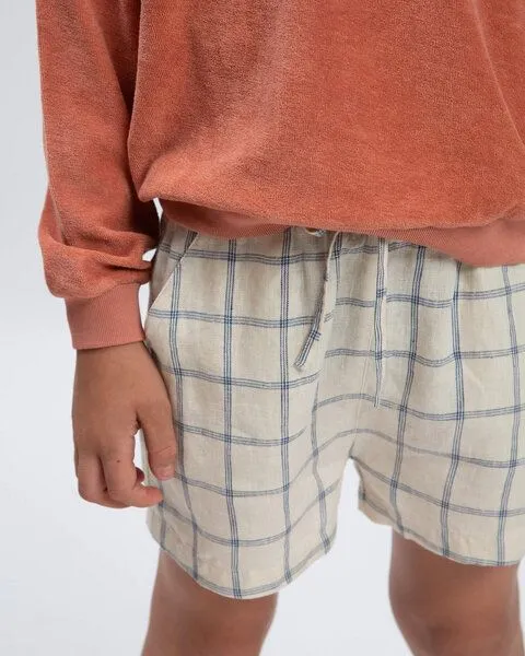MATONA Matona Luftige kurze Hose aus Leinen für Kinder / Classic Shorts, Blue net, – Produktbild 4 von 4