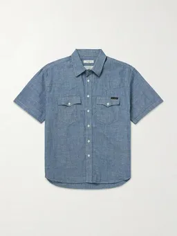 Nudie Jeans Nudie Jeans Lance Short Sleeve Shirt – Blue – Produktbild 1 von 1