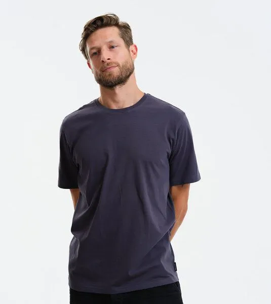 Gary Mash GARY MASH Herren Basic T-Shirt aus Biobaumwolle, Dunkelgrau (grau), – Produktbild 1 von 4