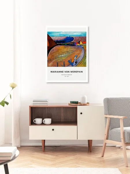 Photocircle Photocircle Poster / Leinwandbild - Marianne von Werefkin: Bahnhof Prerow (ca. 1911) - Ausstellungsposter – Produktbild 3 von 4