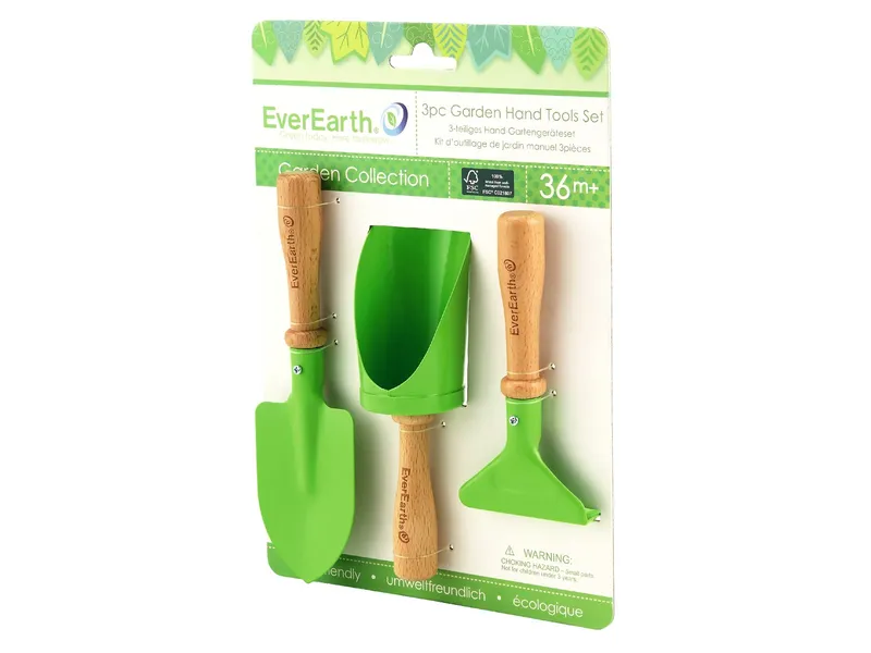EverEarth EverEarth Gartenwerkzeug-Set 3 tlg. 20 x 30 x 7 cm, Grün, – Produktbild 2 von 2