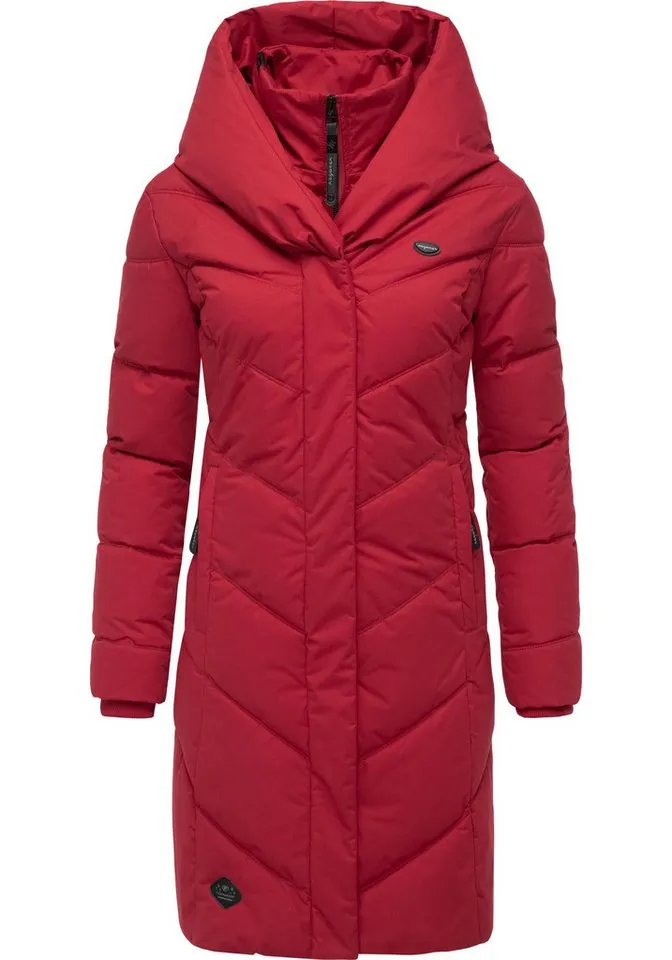 ragwear ragwear Steppmantel Natalka stylischer, gesteppter Winterparka mit gefütterter Kapuze, Rot, – Produktbild 2 von 4