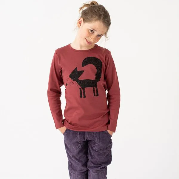 Cmig Cmig Franzi Fuchs Langarmshirt für Kinder, Apple butter (rot), – Produktbild 3 von 3