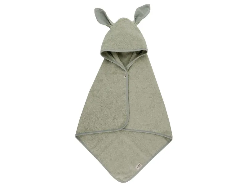 BIBS BIBS Baby Kapuzenhandtuch Kangaroo Bio-Baumwolle Maße 66 x 66 cm, Grün, – Produktbild 1 von 2