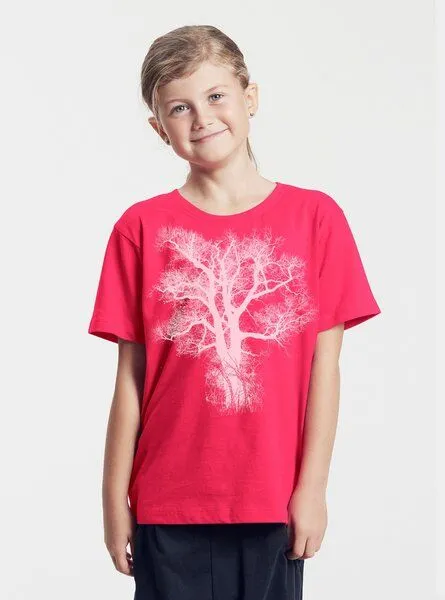 Peaces.bio - handbedruckte Biomode Peaces.bio - handbedruckte Biomode Bio-Kinder T-Shirt Chestnut, Pink, – Produktbild 2 von 2
