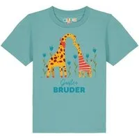 watabout kids watabout.kids T-Shirt Kinder Giraffe Großer Bruder, Teal monstera, – Produktbild 1 von 1