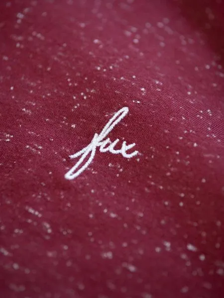 FUXBAU FUXBAU Männer fux T-Shirt - neps, Bordeaux neps, – Produktbild 4 von 4