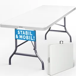 Casaria® Casaria Buffettisch Kunststoff, 183x76x74 cm, weiß – Produktbild 1 von 1
