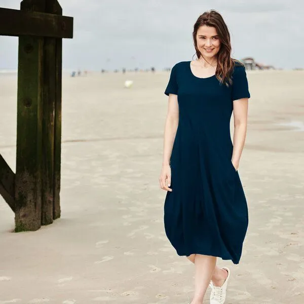 CON_STANT CON_STANT Kleid mit Taschen 100% Baumwolle (kbA), Indigo, – Produktbild 1 von 1