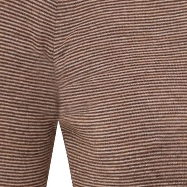 Jalfe Jalfe Longsleeve Wolle fein geringelt melange, Rose, – Produktbild 4 von 6