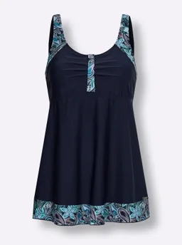 feel good Tankini-Oberteil marine-smaragd-bedruckt – Produktbild 1 von 1