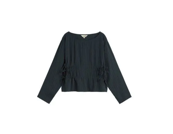 thinking mu thinking mu Dark Green Devin Blouse, Green, – Produktbild 3 von 4
