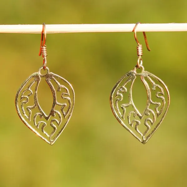 Schönes aus Indochina Schönes aus Indochina Upcycling Schmuck Ohrringe Messing – Produktbild 4 von 8