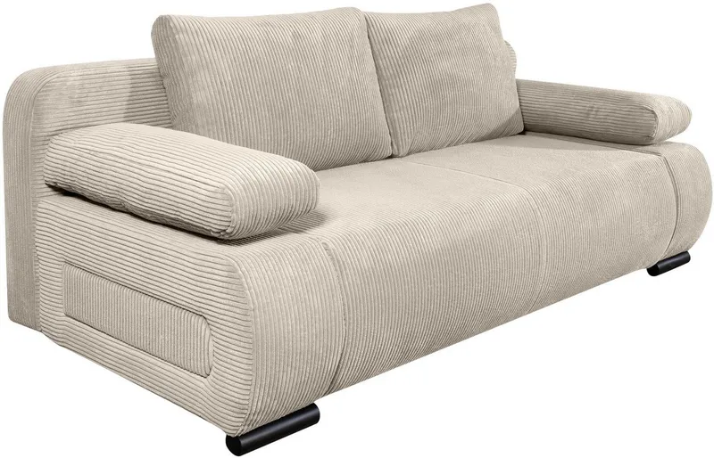 COLLECTION AB Schlafsofa Moritz B: 200 cm, Liegefl. 142x200 cm, Gästebettfunktion, frei stellbar, Wohnkomfort, Beige, – Produktbild 5 von 5