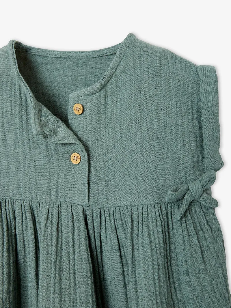 Vertbaudet Mädchen Baby Kleid, Grün, – Produktbild 3 von 3