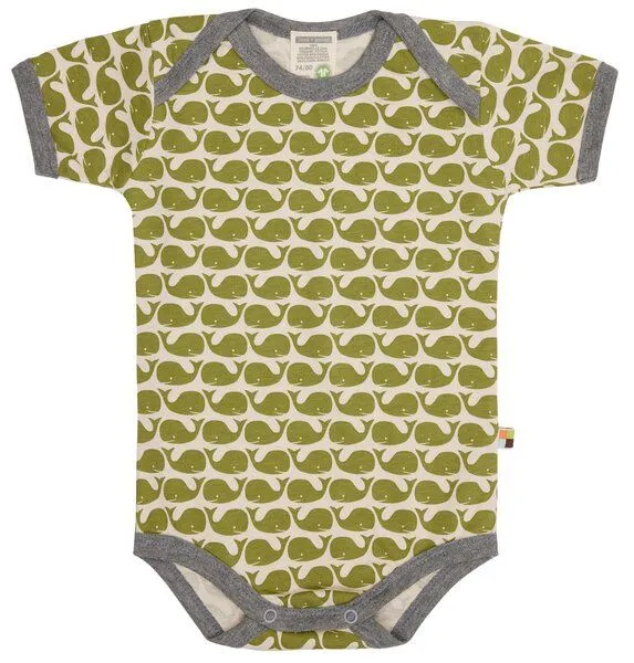 loud + proud loud + proud Babys & Kinder, Body Kurzarm, GOTS-zertifiziert, Moos (grün), – Produktbild 2 von 2