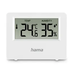 Hama Hama Thermometer und Hygrometer "Ebro", digital, für innen oder außen, Weiß – Produktbild 1 von 1