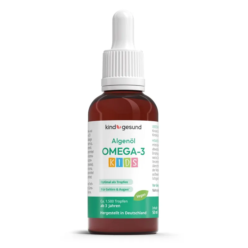 kindgesund Omega-3 Algenöl Kinder Tropfen 1x 50ml – Produktbild 1 von 1