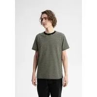 MELA MELA T-Shirt schwer Style PRAVIN aus 100% Bio-Baumwolle, Tea leaf / schwarz gestreift, – Produktbild 1 von 1