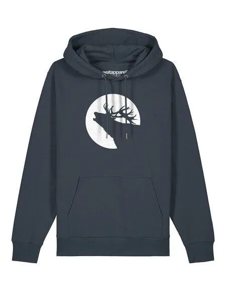 watapparel watapparel Hoodie Unisex Röhrender Hirsch, India ink grey, – Produktbild 2 von 4