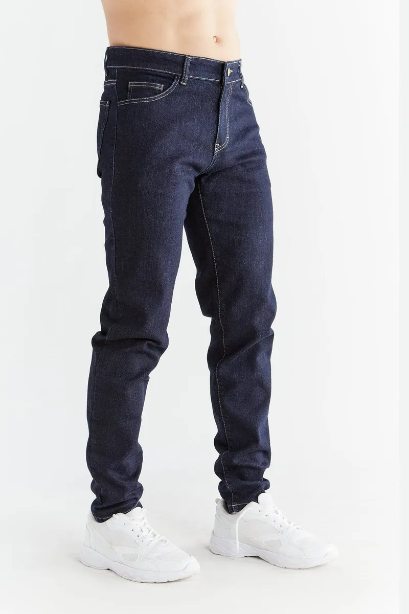Evermind Evermind Herren vegan Jeans Slim Fit Dunkles Schieferblau, Extra dunkelblau, – Produktbild 1 von 2