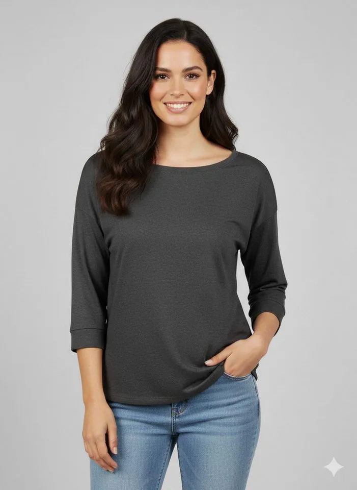 ragwear ragwear 3/4-Arm-Shirt SHIMONA O mit 3/4 Ärmel, Grau, – Produktbild 1 von 3