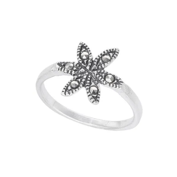 pakilia pakilia Silber Ring Blaustern-Blume – Produktbild 3 von 5