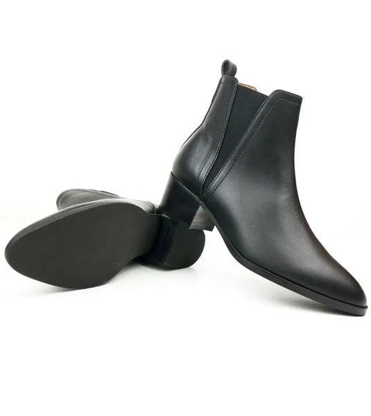 Will's Vegan Shop Will's Vegan Shop Chelsea Boots aus veganem, italienischen Leder, Schwarz, – Produktbild 3 von 4