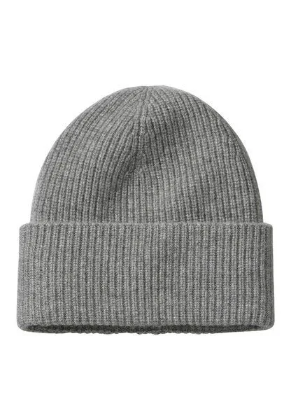 hessnatur hessnatur Strick Mütze aus Bio-Merinowolle mit Cashmere, Grau, – Produktbild 2 von 4