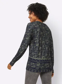 heine Print-Shirt khaki-marine-bedruckt – Produktbild 1 von 1
