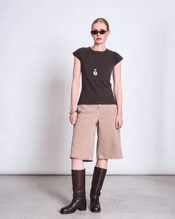 JAN N JUNE JAN N JUNE Damen vegan T-Shirt Raglan Tami Mud – Produktbild 1 von 1