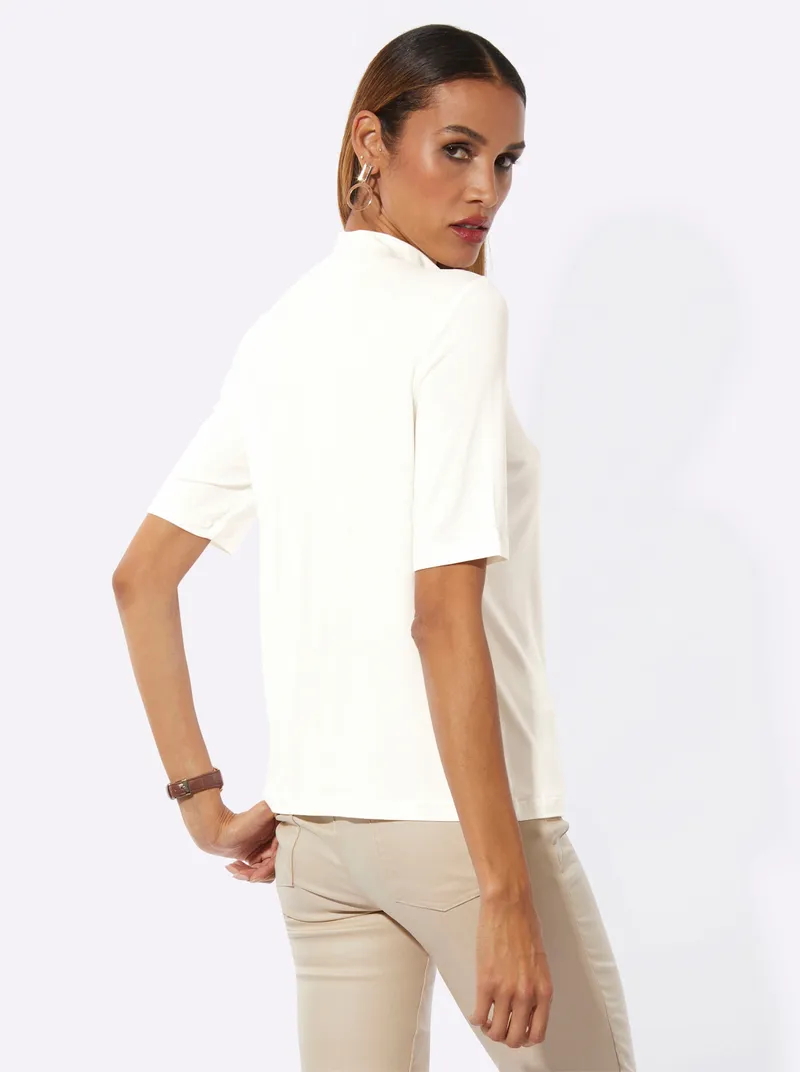 Witt Stehkragenshirt ecru, Ecru, – Produktbild 1 von 2