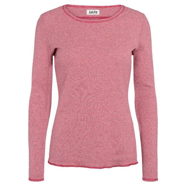 Jalfe Langarmshirt Baumwolle fein geringelt von Jalfe, Coral-mouse (rosa), – Produktbild 1 von 1