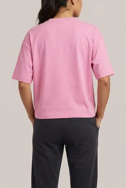 THE FACE OF ELEMENTS The Face of Elements Essential - Relaxed Boxy Fit T-Shirt aus 100% Bio-Baumwolle, Bubble gum (pink), – Produktbild 3 von 4