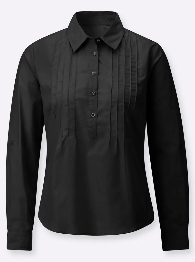 Witt Hemdbluse schwarz, Schwarz, – Produktbild 1 von 2