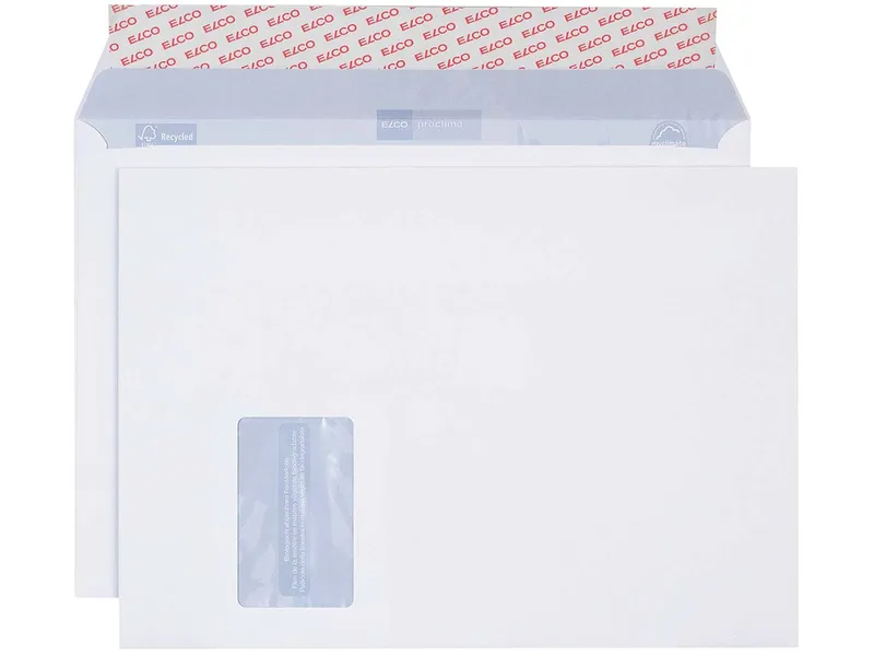 Elco 250 Elco Proclima Briefumschläge DIN C4, mit Haftklebung, mit Fenster – Produktbild 2 von 3