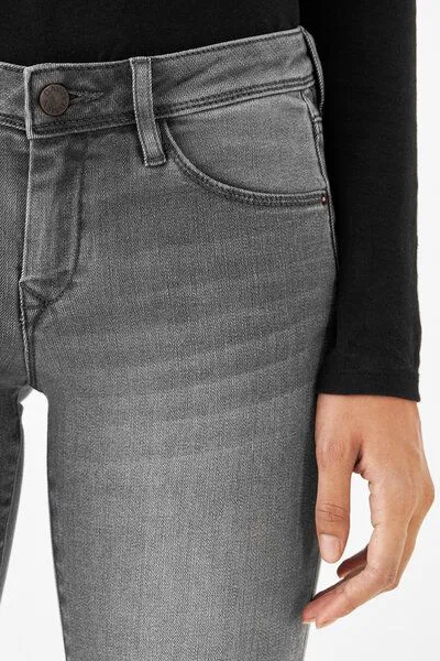 DAWN Damen Jeans MID SUN Slim Design Details DAWN Bio-Baumwolle, Medium grey, – Produktbild 5 von 5