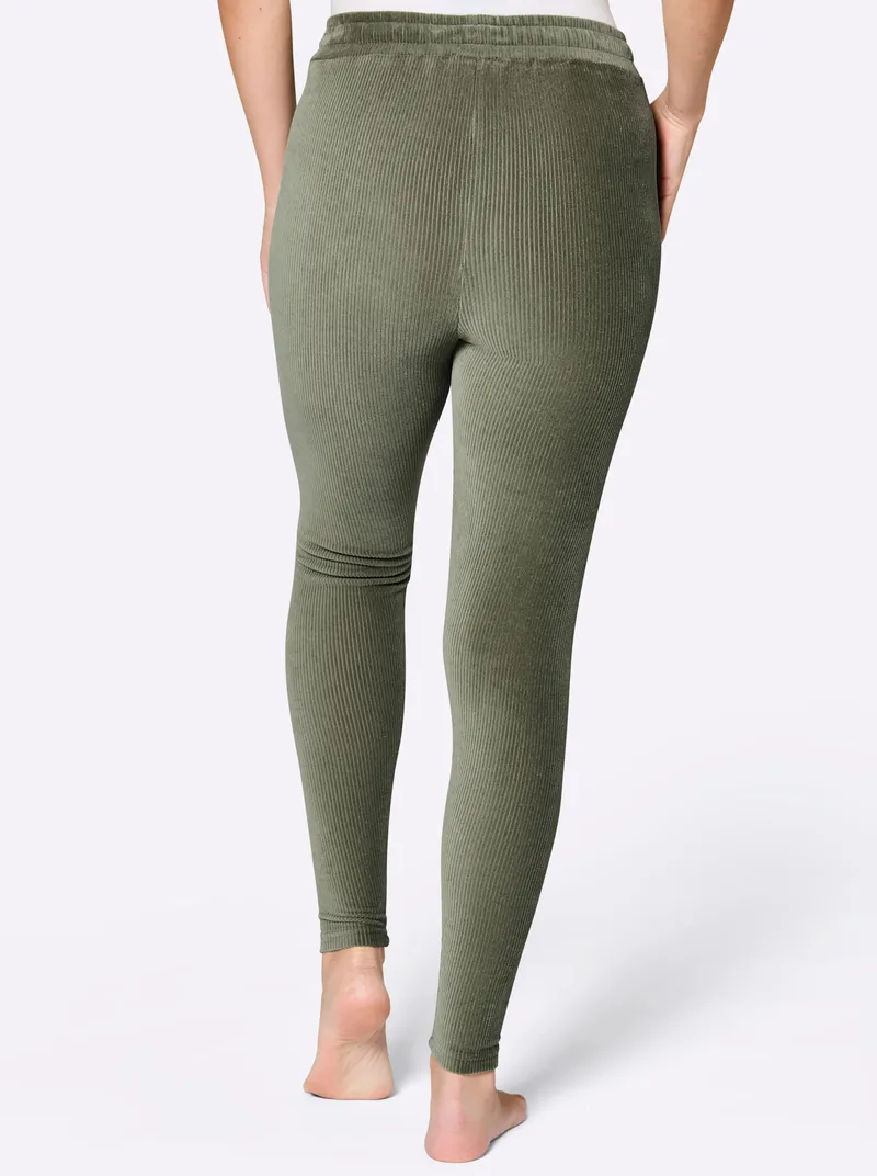 feel good Leggings khaki, Khaki, – Produktbild 2 von 2