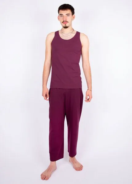 ÆVRIL ÆVRIL Unisex Tank Top // Aubergine Red// Bio-Baumwolle – Produktbild 1 von 3