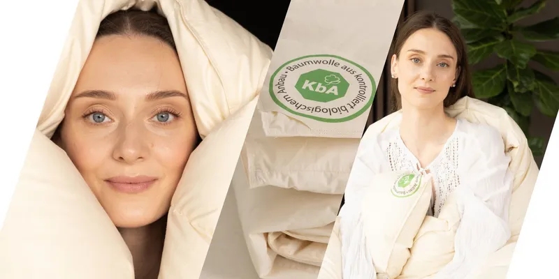 Vitaschlaf Daunenbettdecke Vitaschlaf® BIO-LUXE-KBA Bettdecken für Sommer Winter Ganzjahresdecke, Füllung: 100% Daunen, alle Wärmestufen, Bezug: 100% BIO-BAUMWOLLE, Bettdecke 135x200 cm, 155x220 cm und weitere Größen – Produktbild 5 von 6