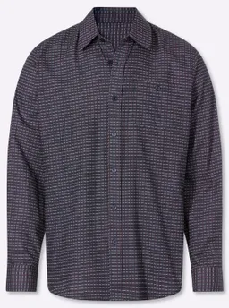 marco donati Langarmhemd dunkelblau-gemustert – Produktbild 1 von 1