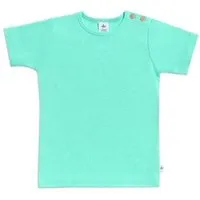Leela Cotton Baby Kinder Kurzarmshirt Bio-Baumwolle T-shirt "Leela Cotton", Türkis, – Produktbild 1 von 1