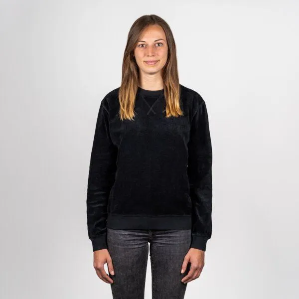 LANGBRETT LANGBRETT Frottee Sweater Frauen, Schwarz, – Produktbild 1 von 4