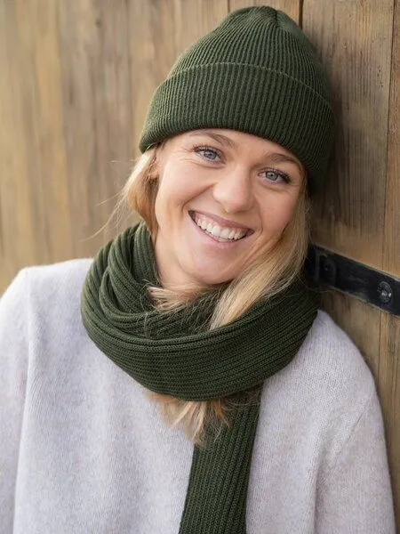 FUXBAU FUXBAU Merino Schal, Waldgrün, – Produktbild 1 von 2